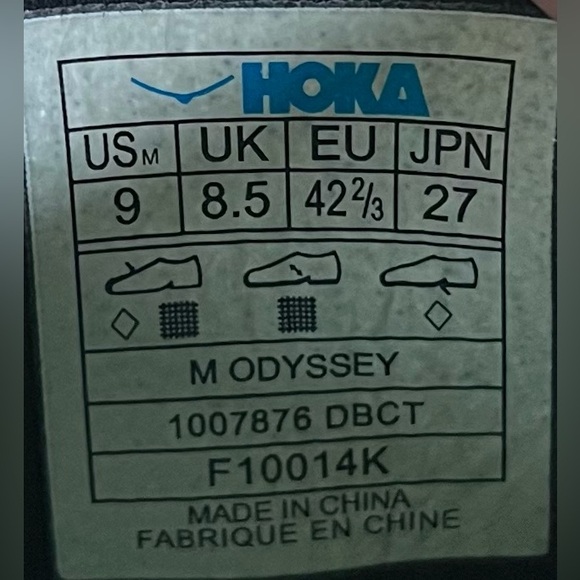 Hoka One One Odyssey COLORFUL Mens Size 9 Running Shoes Sneakers Blue Silver - Picture 11 of 12